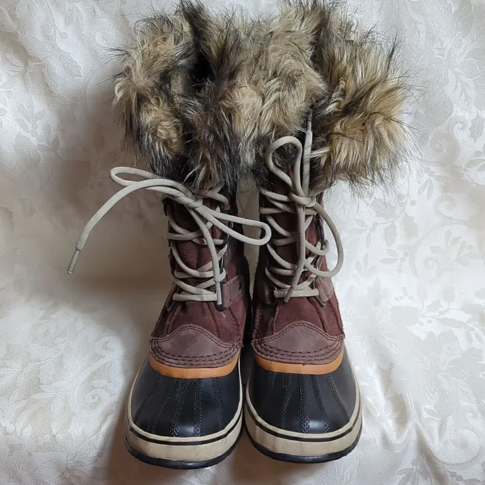 Sorel Joan of Arc Brown Waterproof Leather and Suede Boots